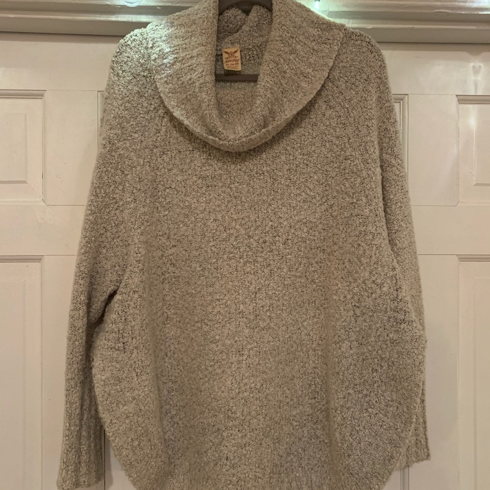 Gray Cowl Neck Sweater